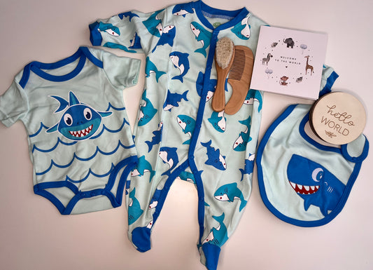 Hej Baby Shark – Presentbox för Nyfödd